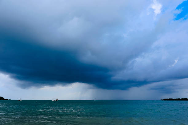 istock raining cloud over the sea at Koh Samui (Samui Island) - Thailand 1063984638