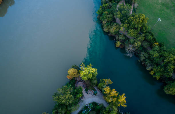 istock Lou Neff Point above Fresh water and Flood waters meet 1063985004