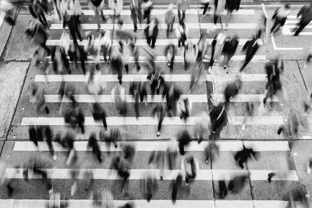 istock Busy pedestrian crossing at Hong Kong 1063986720