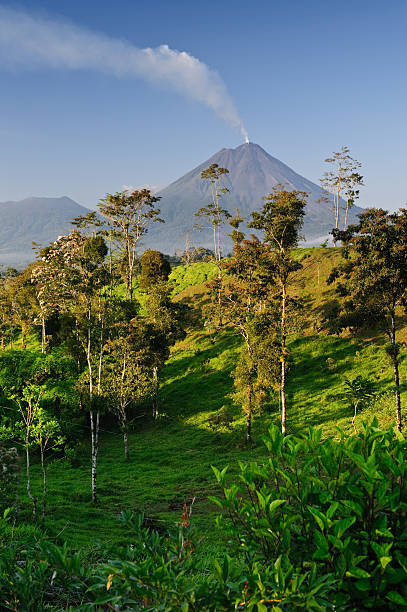 Arenal from Monterey A view of Costa Rica's Arenal volcano from a farm in Monterey 2009 stock pictures, royalty-free photos & images