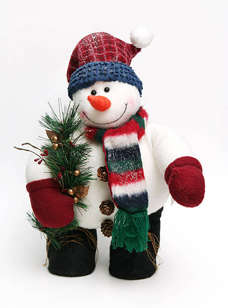 istock Snowman with scarf and cap 106398978