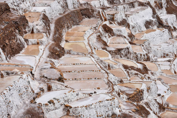 istock Salt Pans of Maras in Peru 1063991110
