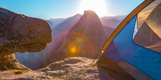 istock Camping in Glacier Point with view of Half Dome 1064001914
