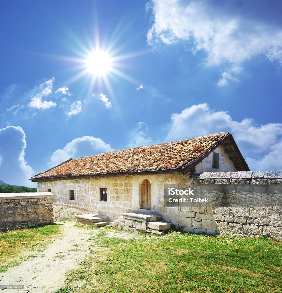 House in mountain House in mountain. Nature composition. Agriculture Stock Photo