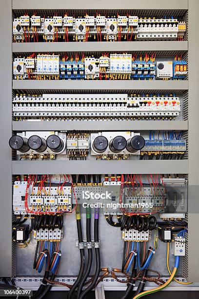 Electrical Control Panel Stock Photo - Download Image Now - Cable, Close-up, Color Image