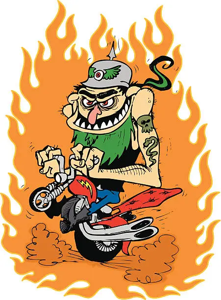 Vector illustration of motorcylce FINK