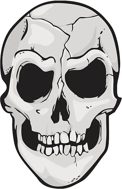 Vector illustration of SIMPLE SKULL