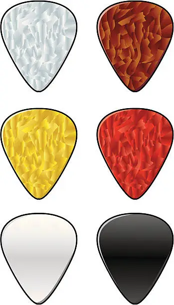 Vector illustration of guitar picks