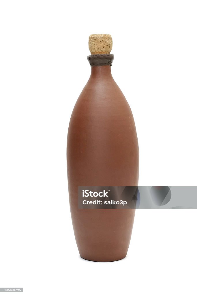 Clay garrafa com vinho - Foto de stock de Alimentação Saudável royalty-free