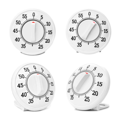Kitchen timer isolated on white
