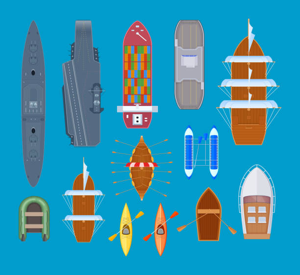 ilustrações, clipart, desenhos animados e ícones de prazer, barcos e navios de guerra, navios de mar, esporte canoa, vasos, ferry. - ferry container ship cruise sailing ship