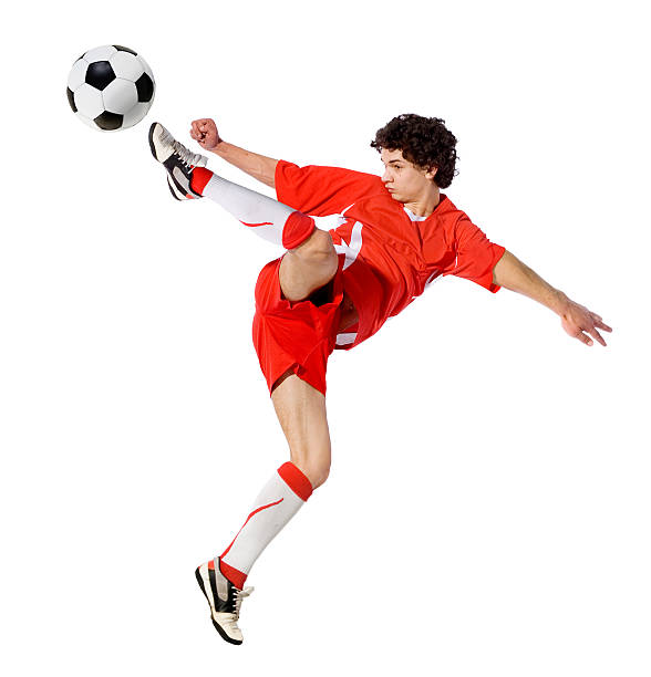 boy a footballer stock photo