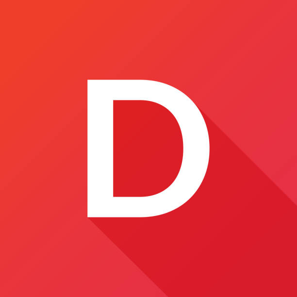 istock Illustration of a Letter with a Long Shadow - Letter D 1064029012