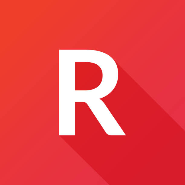 istock Illustration of a Letter with a Long Shadow - Letter R 1064029378
