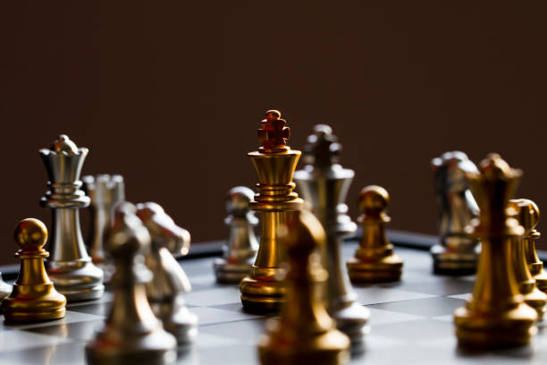 istock A game of chess, the confrontation between the pieces and the game 1064033512