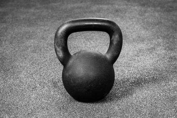 istock Black heavy kettlebell black 1064044750