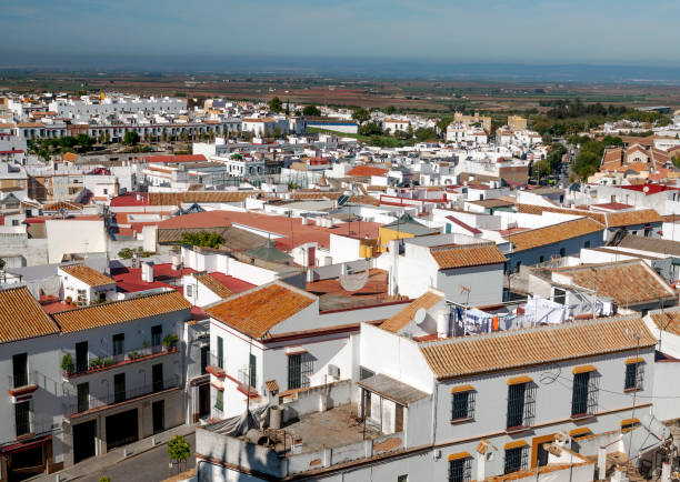 vista de carmona na andaluzia - carmona - fotografias e filmes do acervo