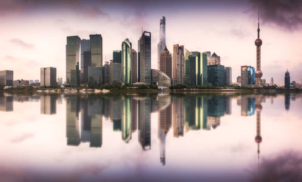 istock skyline sunrise in shanghai ,china 1064049354