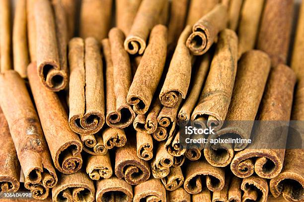 Cinnamon Sticks Stock Photo - Download Image Now - Brown, Cinnamon, Close-up