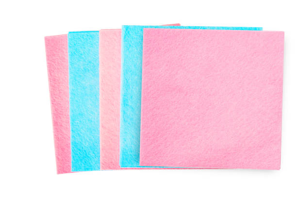 istock Synthetic fabric cut texture, napkin isolated 1064056160
