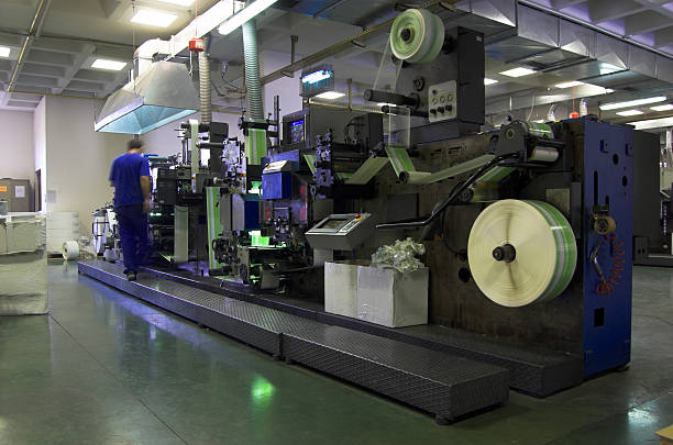 impressora etiq. - control panel factory control machine - fotografias e filmes do acervo