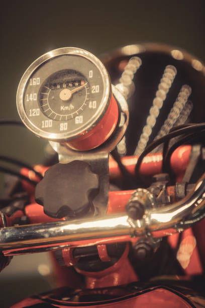 istock Speedometer of a vintage motorcycle 1064059086