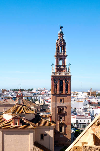 castello di carmona - seville spanish culture spain town square foto e immagini stock