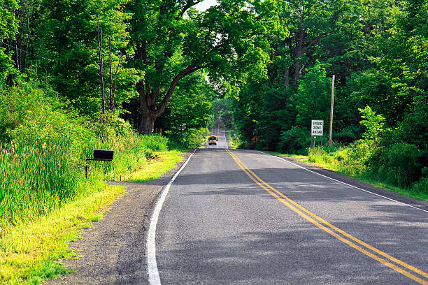 istock School bus on rural road 106406530
