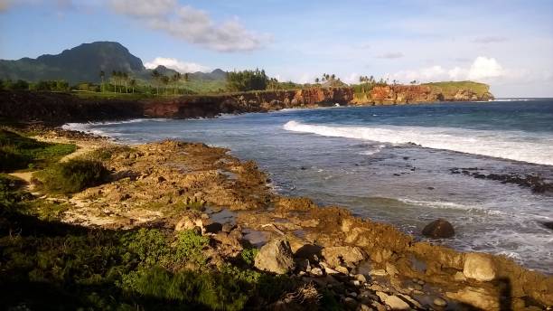 mahaulepu コースタル トレイル - mahaulepu beach ストックフォトと画像