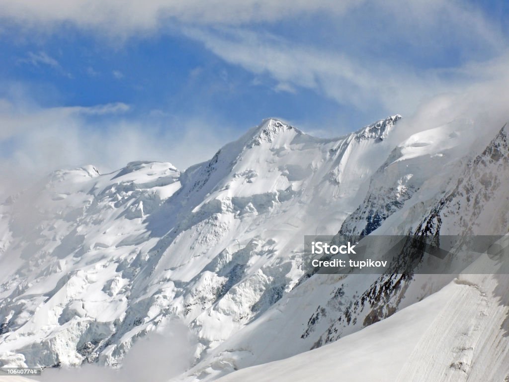 view of Bezenghi mountains at Caucasus Altai Mountains Stock Photo