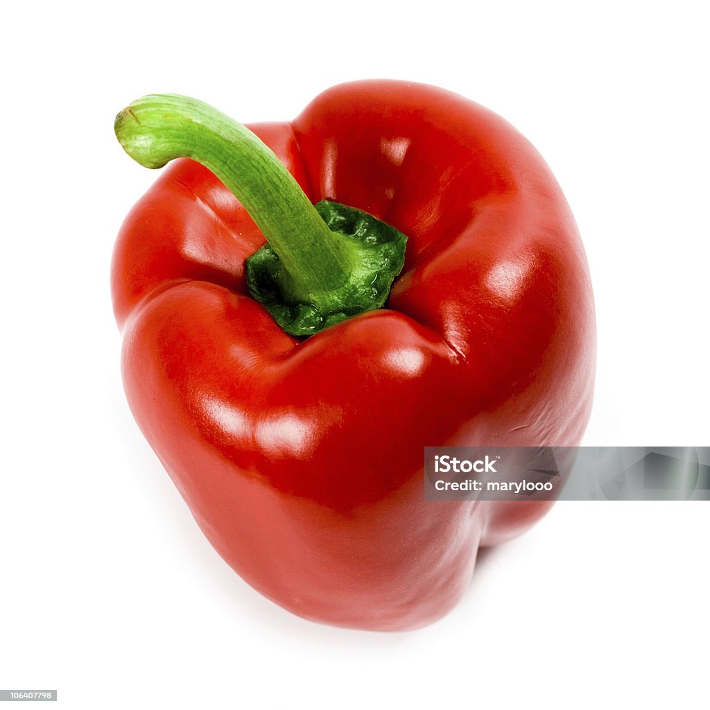 red bell pepper red bell pepper isolated on white background Bell Pepper Stock Photo