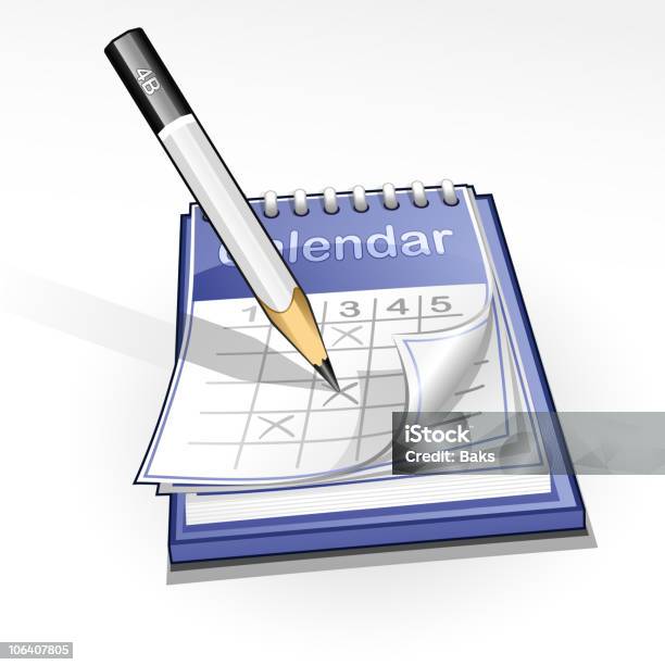 Kalendarz - Stockowe grafiki wektorowe i więcej obrazów Akta - Akta, Białe tło, Biznes