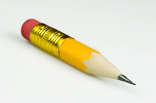 istock Close-up of short and sharp pencil with eraser 106408059