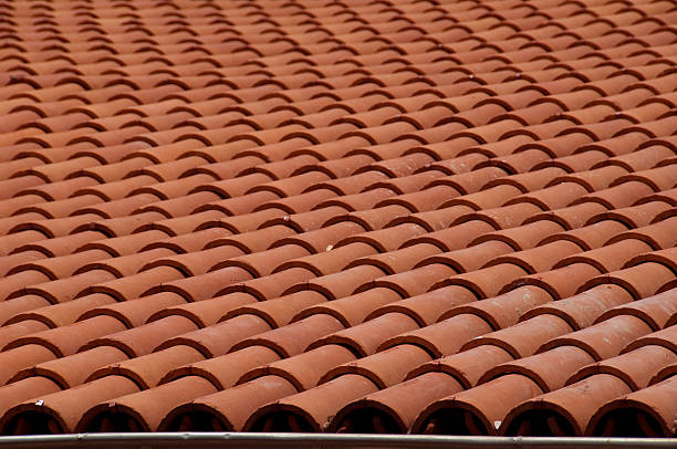 istock Old roof tiles 106409145