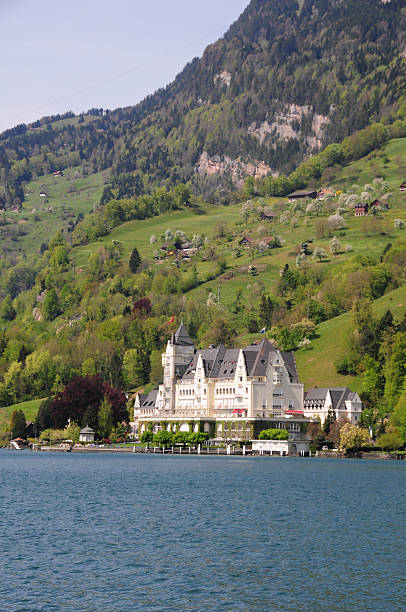 istock Traditional old building at Switzerland by the lake 106409352
