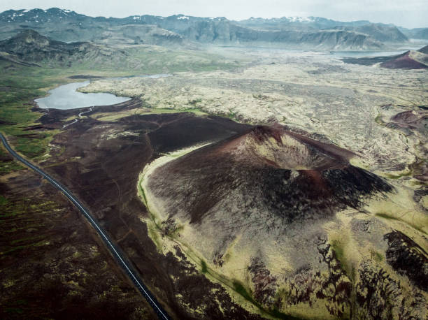 istock Panoramic view on green inland of Iceland 1064094024