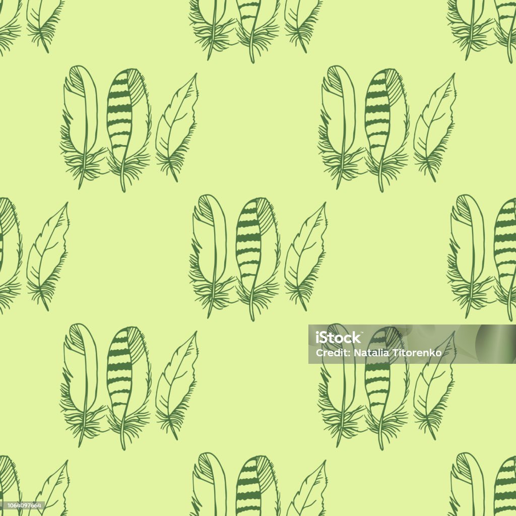 Mockingbird Feather Pattern Mockingjay Feather Seamless Pattern Hand Drawn Sketch Stock ...