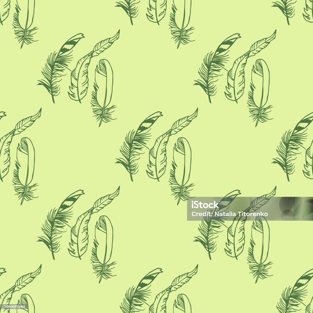 Mockingbird Feather Pattern Mockingjay Feather Seamless Pattern Hand Drawn Sketch Stock ...
