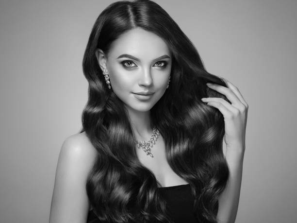 istock Brunette woman with curly hair 1064098068