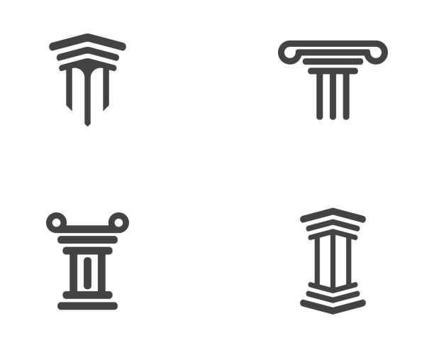 ilustrações de stock, clip art, desenhos animados e ícones de column icon vector illustration design - column roman vector architecture