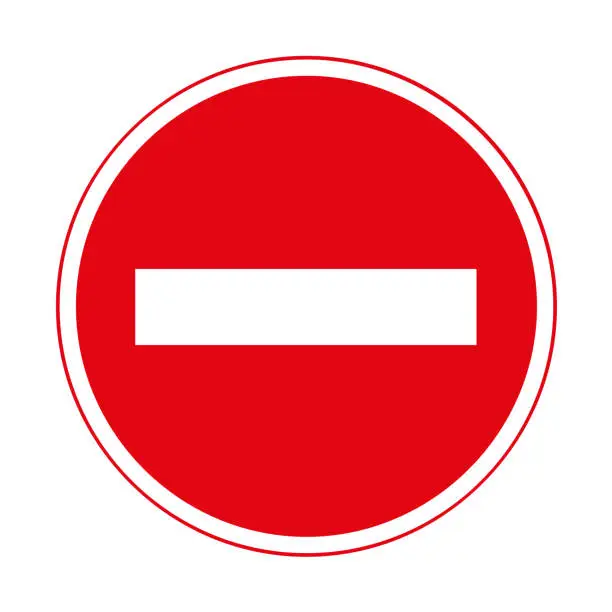 Vector illustration of road signs vector. traffic sign. No entry for vehicular traffic.