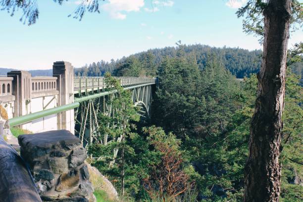 istock Deception Pass Bridge in Washington state USA. Summer landscape. 1064101914