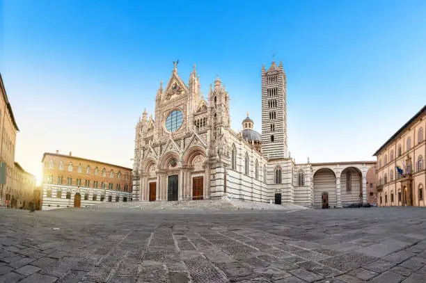 Siena Cathedral (Duomo di Siena) on sunrise, Tuscany, Italy