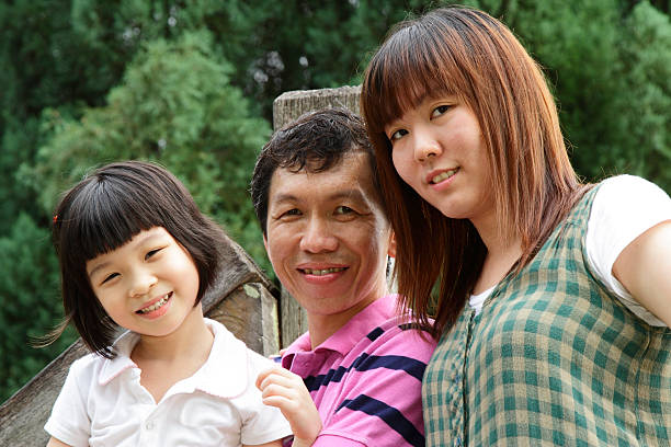 Asian family stock photo