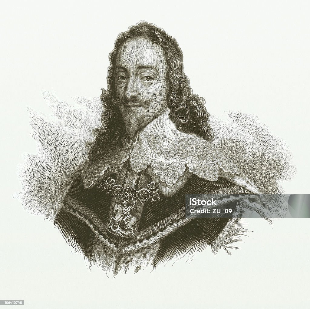 Charles I of England (1600-1649 - Lizenzfrei König Karl I. von England Stock-Illustration