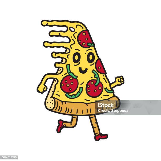Fast Pizza Stock Illustration - Download Image Now - Pizza, Logo, Slice of Food