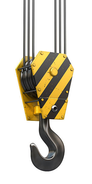 두루미 후크 - pulley hook crane construction 뉴스 사진 이미지