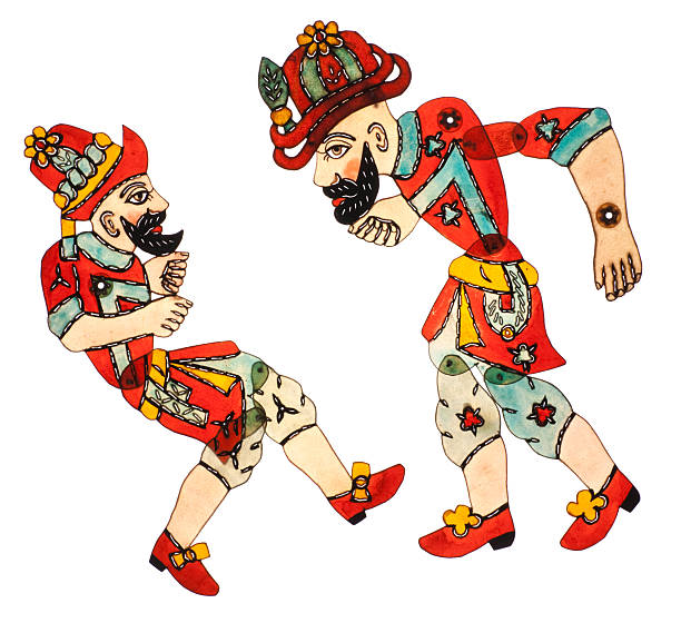 Karagoz and Hacivat The Main Characters of Turkish Shadow Puppet Tradition: Karagoz and Hacivat. hacivat karagoz stock pictures, royalty-free photos & images