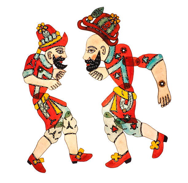 Karagoz and Hacivat The Main Characters of Turkish Shadow Puppet Tradition: Karagoz and Hacivat hacivat karagoz stock pictures, royalty-free photos & images