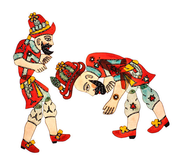 Karagoz and Hacivat The Main Characters of Turkish Shadow Puppet Tradition: Karagoz and Hacivat hacivat karagoz stock pictures, royalty-free photos & images